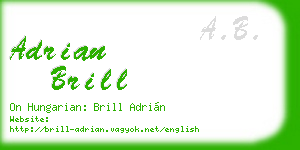 adrian brill business card